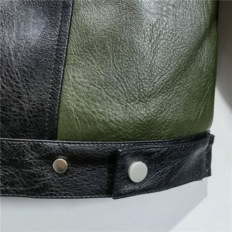 VINTAGE FERRARI F1 LEATHER JACKET DARK GREEN