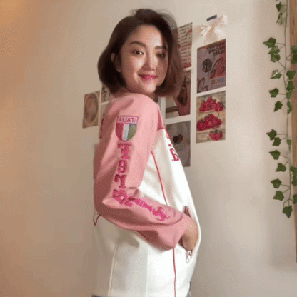 PINK FERRARI F1 LEATHER JACKET