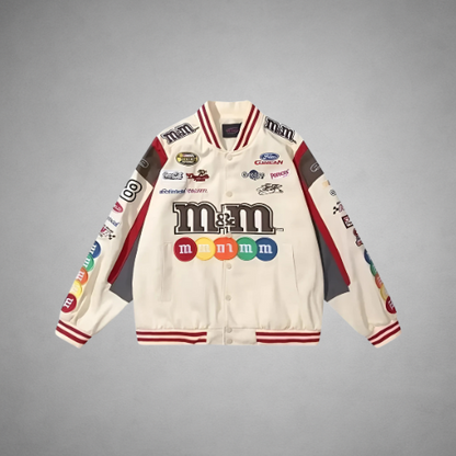 M&M RACING JACKET WHITE