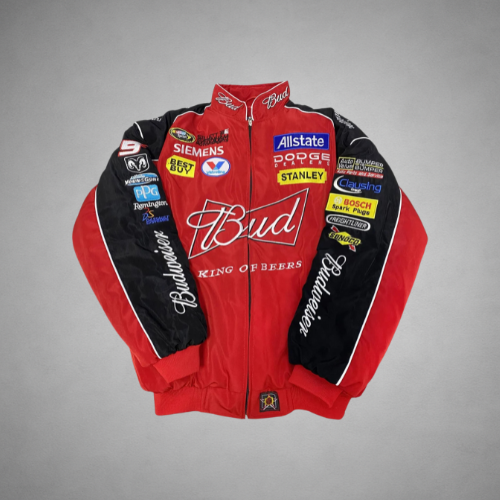 BUDWEISER VINTAGE RACING JACKET RED