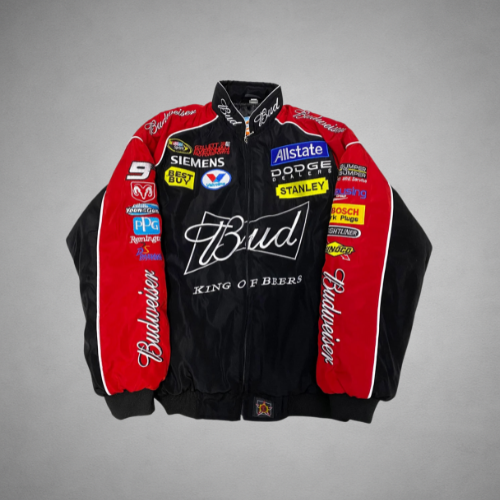 BUDWEISER VINTAGE RACING JACKET BLACK