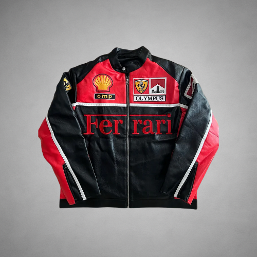 VINTAGE FERRARI F1 LEATHER JACKET