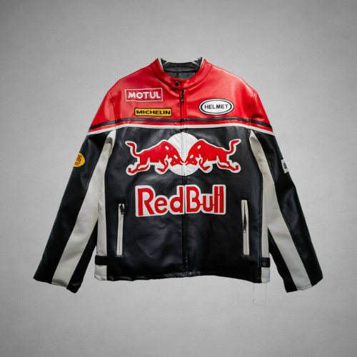 VINTAGE RED BULL F1 LEATHER JACKET