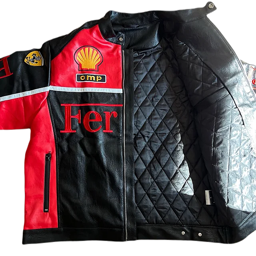 VINTAGE FERRARI F1 LEATHER JACKET