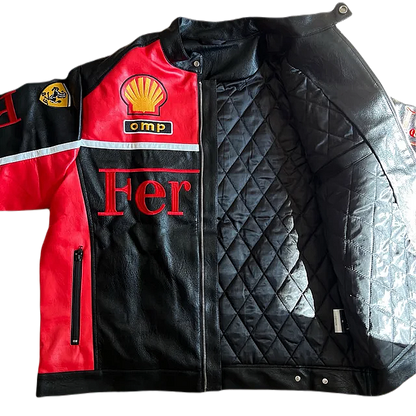 VINTAGE FERRARI F1 LEATHER JACKET
